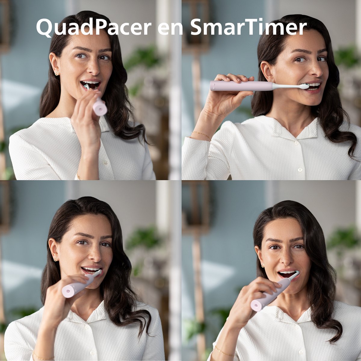 Philips Sonicare Series 3100 - Elektrische tandenborstel - Zwart & Roze - Duopack - HX3675/15 — afbeelding 4
