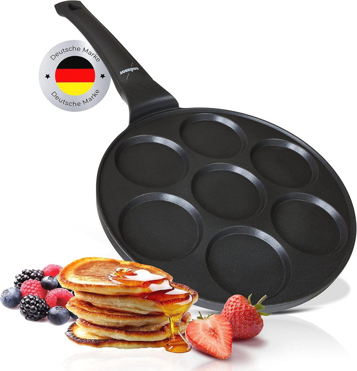 Pannenset voor perfect gebakken pannenkoeken en eieren - Ø 26 cm