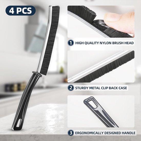 Multifunctionele Voegenborstel Set - 4 Stuks voor Badkamer, Keuken en Tegelvloeren — afbeelding 5