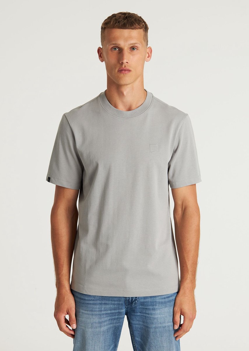 CHASIN' Shirt Heren - Regular Eenvoudig T-Shirt - Brace - Grijs