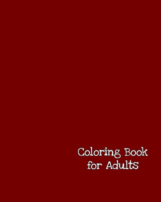 Coloring Book For Adults - cover