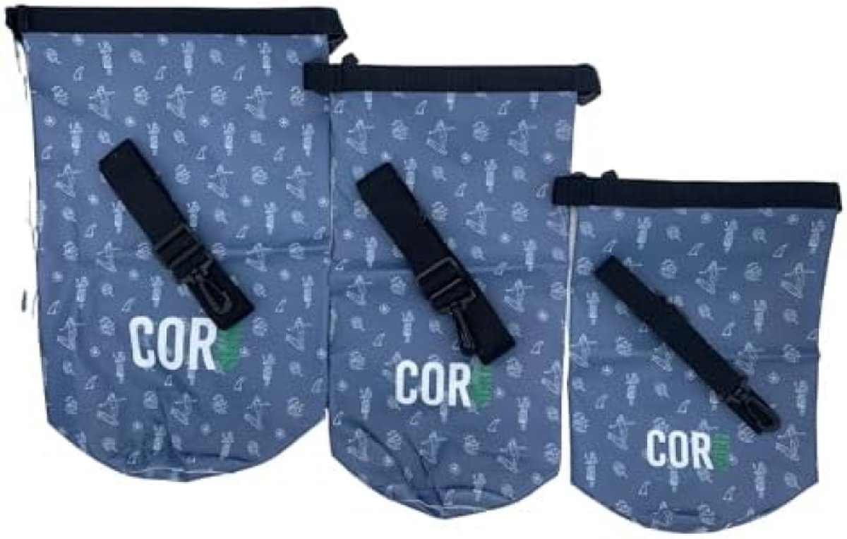 ST TRADING Drijvende Waterdichte Droge Zak Roltopzak - Set van 3 (3L, 5L, 10L) - Ideaal voor Kajakken, Varen, Zwemmen, Kamperen, Wandelen en Vissen - Hawaïaans Design