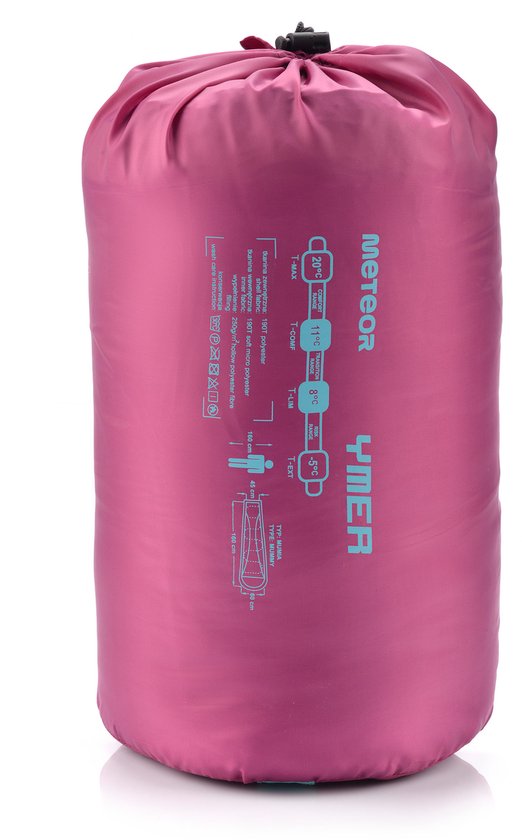 Meteor Ymer - Slaapzak - mintkleurig/fuchsia, lichtgewicht, comfortabel van Meteor — afbeelding 5