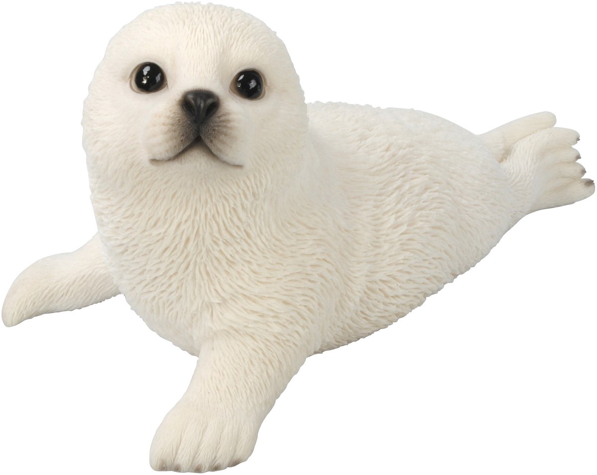 HotAnt Tuinbeeld dieren - Grote liggende zeehond (Polystone) - Voor buiten - Tuin decoratie - Cadeau