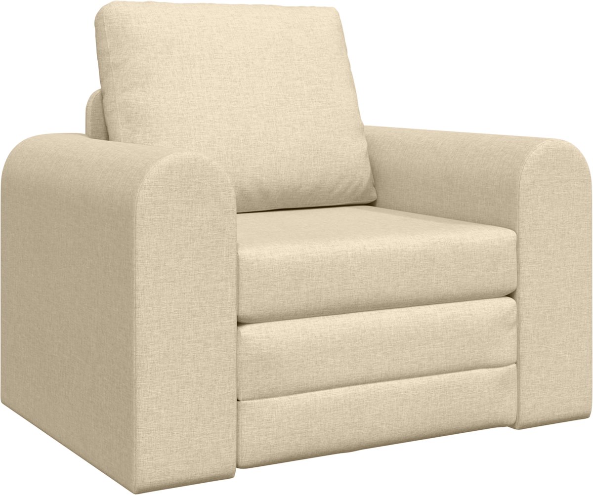 vidaXL Slaapbank - Crème - 98 - x - 71 - x - 83 - cm - Stof