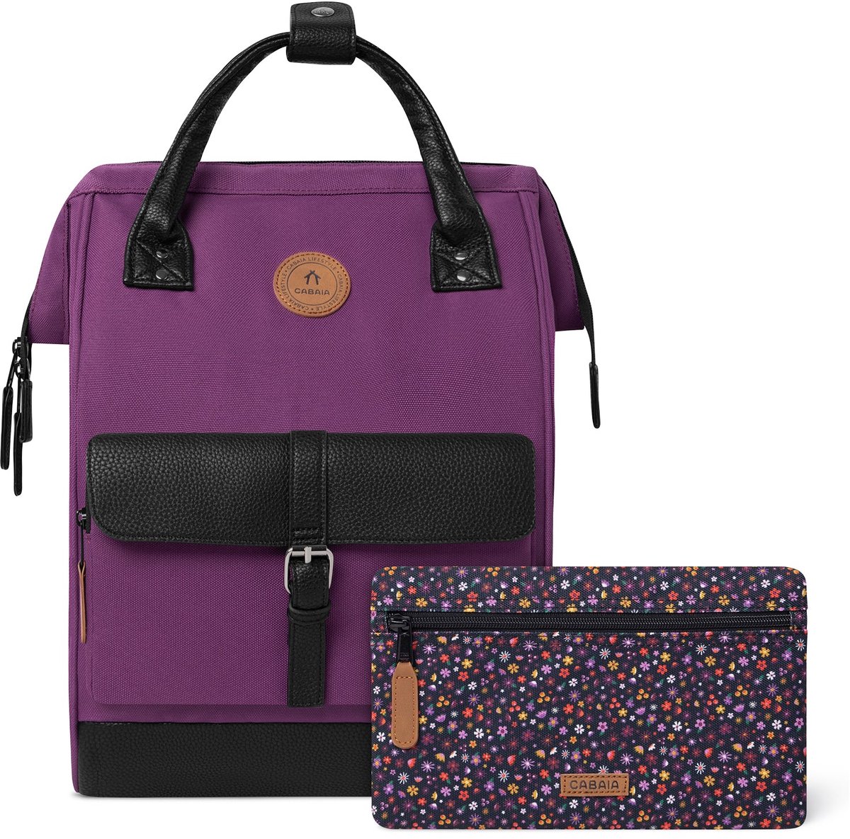 CABAIA - Rugzak Adventurer Medium 18L Singapur, Computercompartiment 13", Levenslange garantie, Brede opening - Violett