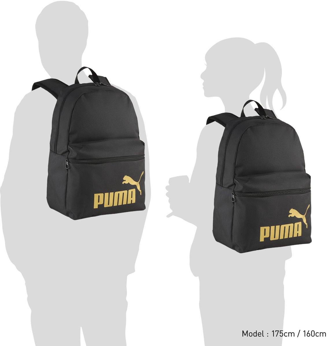 PUMA PUMA Phase Backpack Unisex Tas - PUMA Black-Gold-No.1 Logo – foto 8