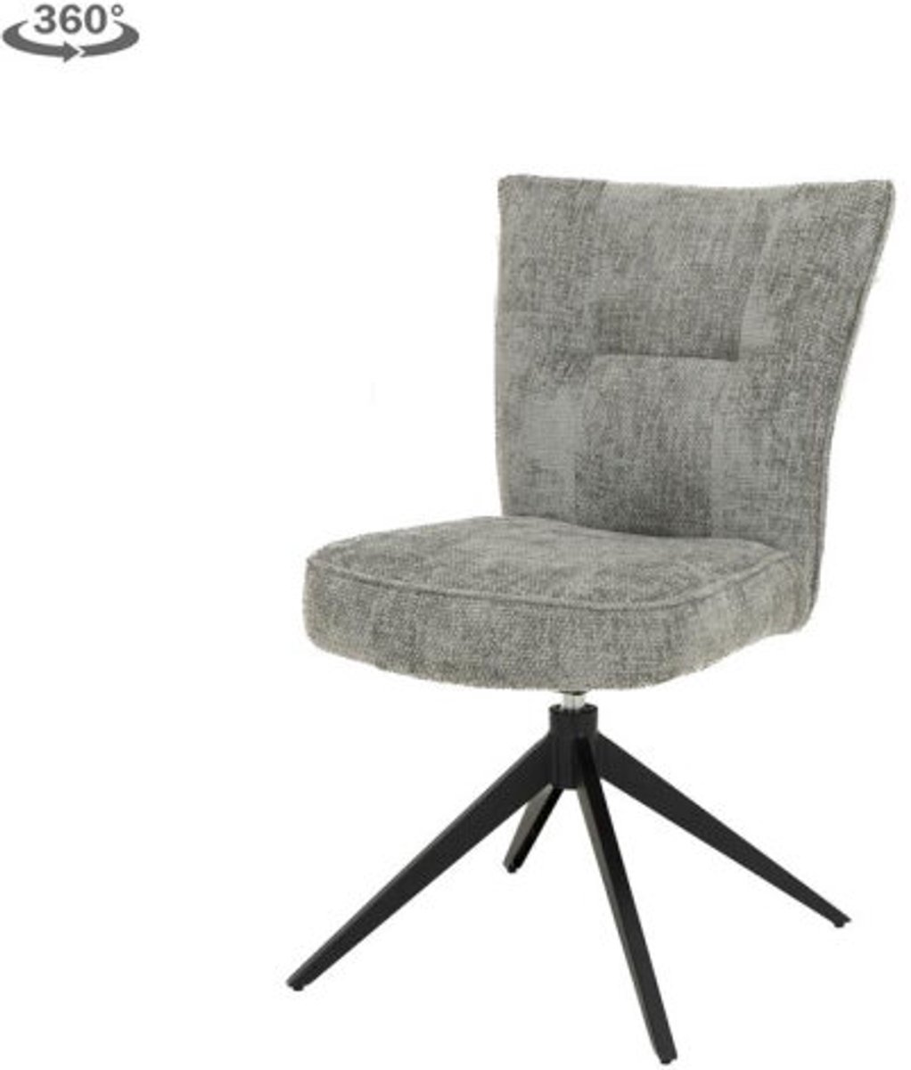 Tower Living Stoel Bardi Stof Haga 9 Silver (draaibaar) Zilver