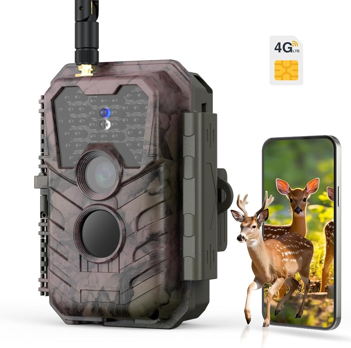 Wildcamera - Bewegingssensor camera - Nachtzicht - Dieren spotten - Boscamera - Buiten camera - Wildlife observeren - Beveiligingscamera natuur - Jachtcamera - Onopvallende camera - Buitenobservatie - Natuurfotografie - Dierensporen vastleggen - Time