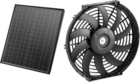Gevelventilator 12 inch 1300 CFM met thermostaat, energiezuinig, duurzaam staal, stille zolderventilator