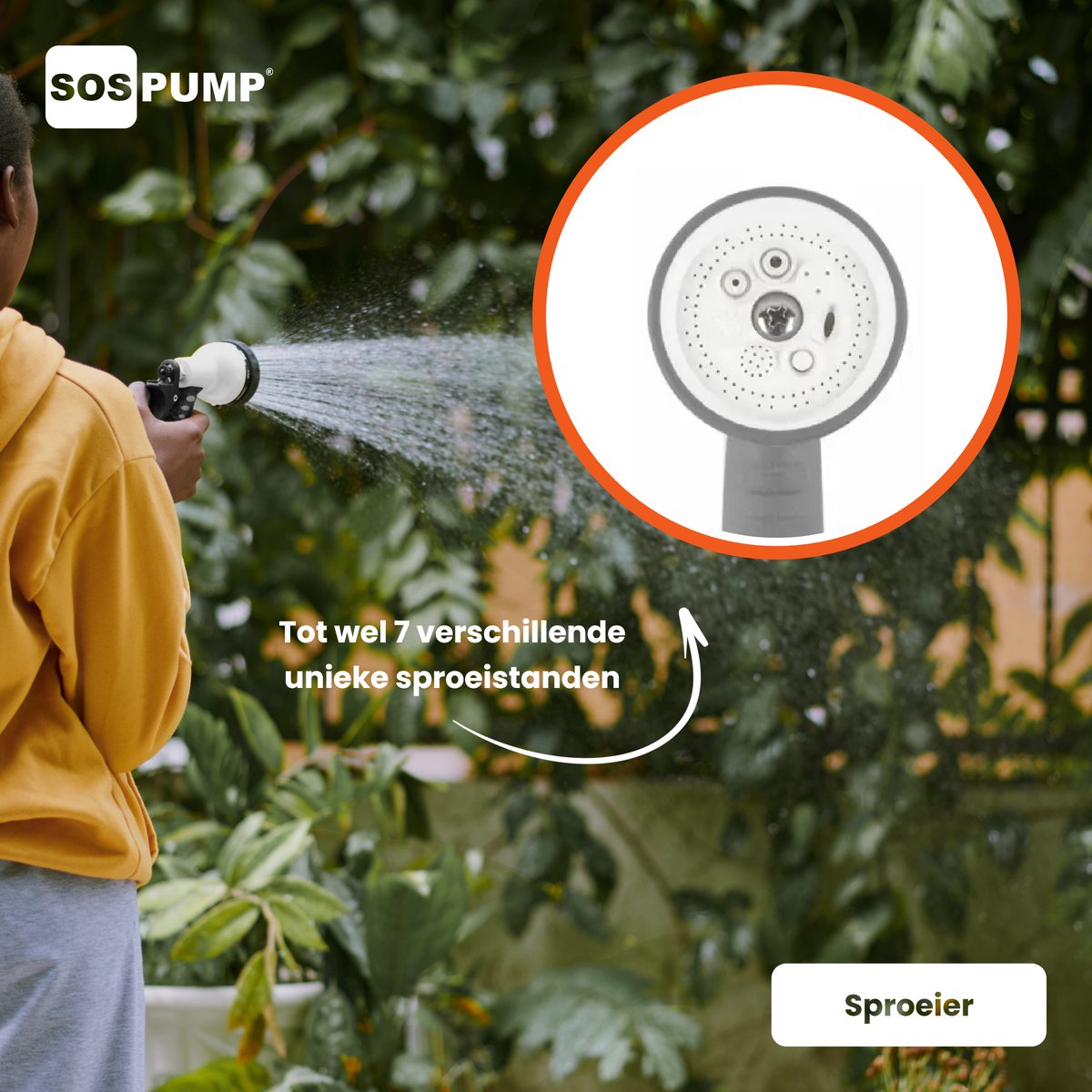 SOS PUMP ® Tuinslang 25 m Set – Flexibel & Anti-Knik – Inclusief Sproeibroes & Koppelingen – Gardena – Tuinbewatering – Reiniging – foto 4