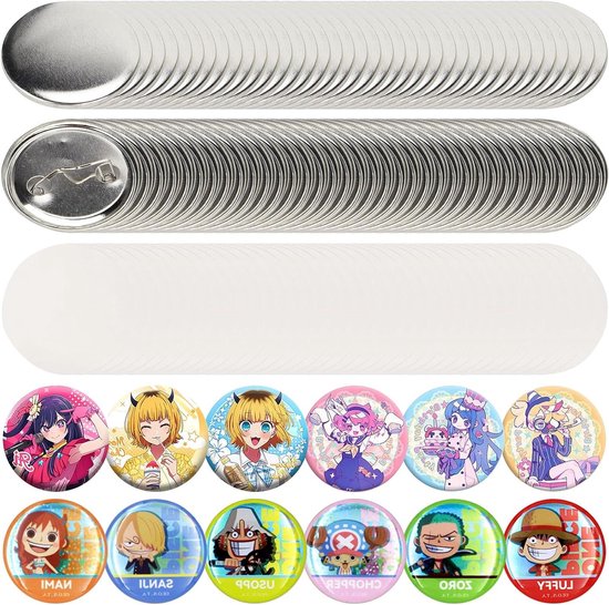 100 Ensembles De Pièces Pour Badges DIY - Ronds, 32 Mm, Métal Et Plastique, Pour Machine à Badges Et Artisanat 100 Ensembles De Pièces Pour Badges DIY - Ronds, 32 Mm, Métal Et Plastique, Pour Machine à Badges Et Artisanat