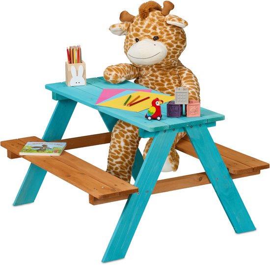 Houten picknicktafel kinderen – 90 x 78 cm