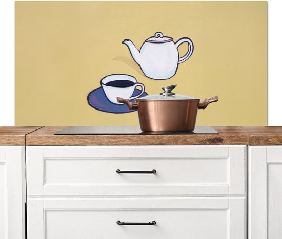 Cosy & Trendy Theepot met kopje in een - 10 cm - Porseleinkwaliteit