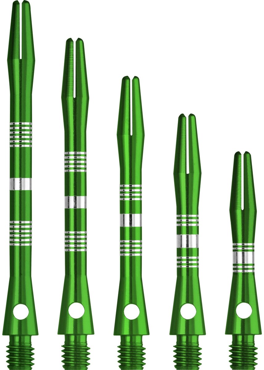 Dartshopper Aluminium Regrooved Green - Dart Shafts X-Short