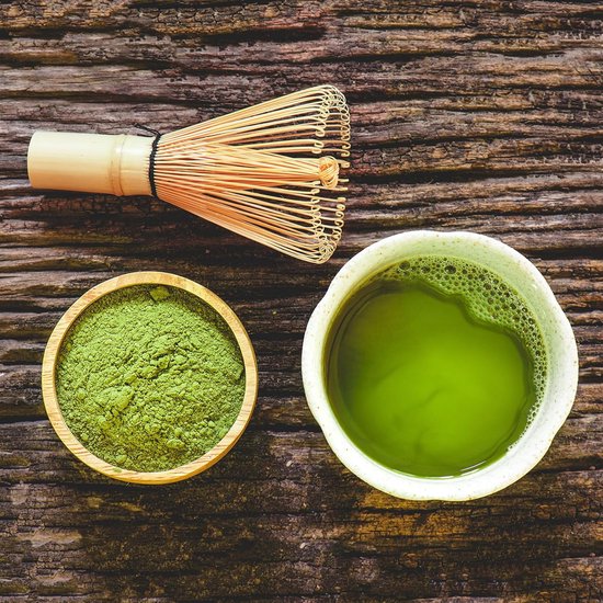 Matcha set-4 stuks matcha starterkit-matcha whisk-Houten matcha set-groen