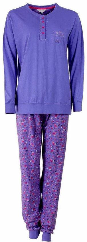 Tenderness Dames Pyjama - Katoen - Blauw - Maat L