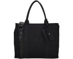Charm London Bond Laptoptas 15,6 inch - Schouderband - A4 - Werktas - Zwart