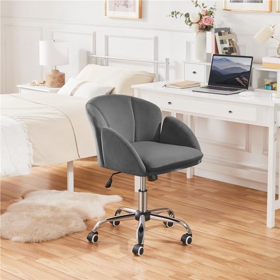 HOMCOM Barber Chair, Salon Chair with Backrest, Swivel Chair, Height Adjustable, Steel PU, White, 46 x 48 x 75-87 cm