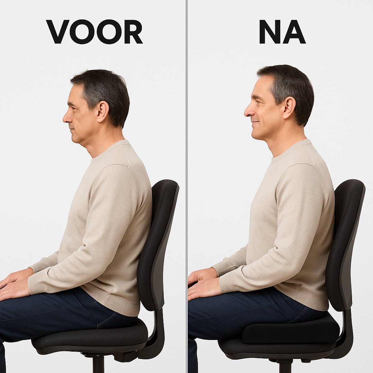 YOUNLEN wigkussen auto, autozitkussen, traagschuim stoelkussen, ergonomisch zitkussen voor auto, boosterstoel volwassenen, orthopedisch stoelkussen, voor autostoel voor kantoorstoel (zwart