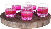 Alessandro Shotglaasjes Roma - 6x stuks - glas - 80 ml - borrelglazen - likeurglazen