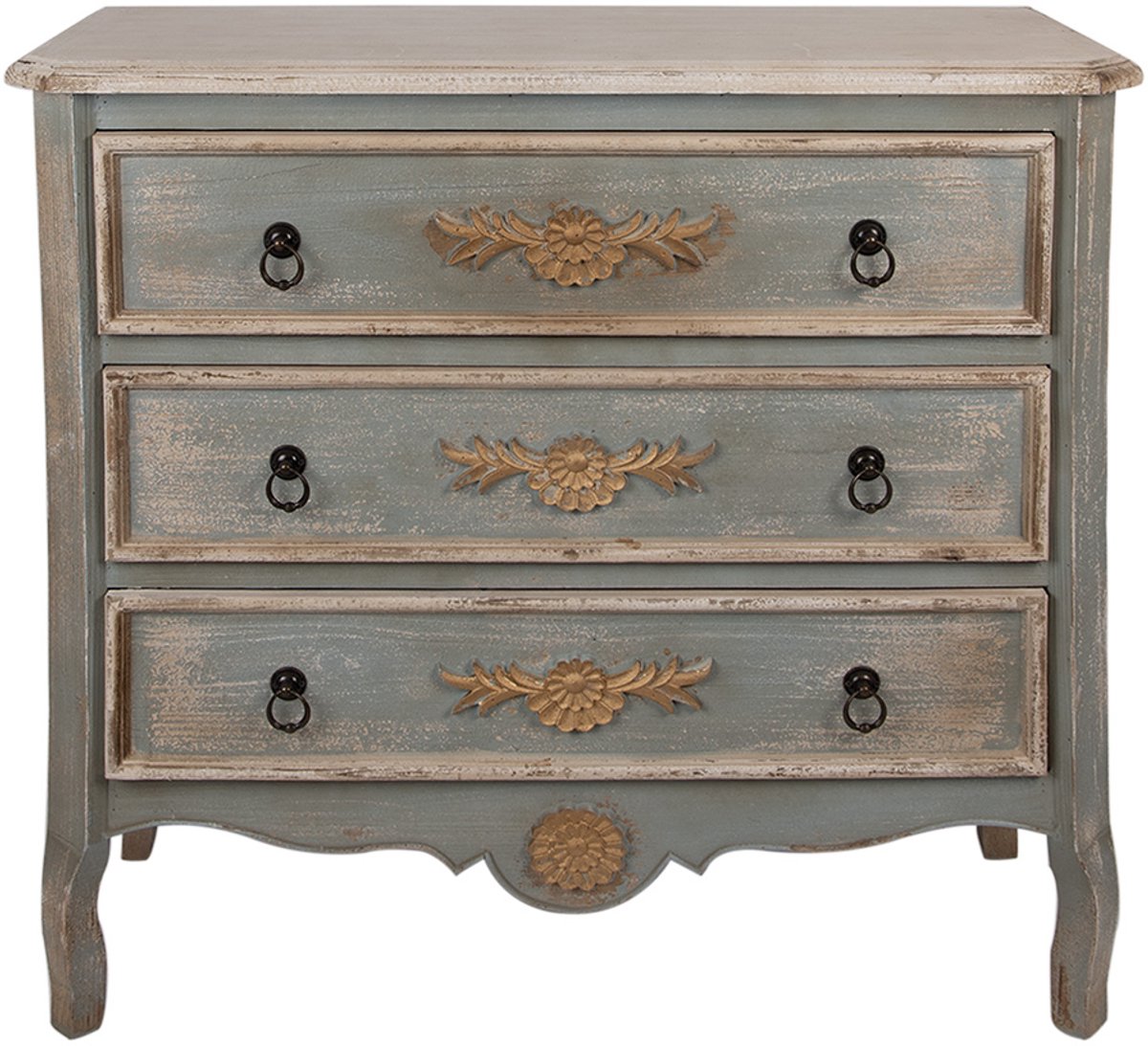 Clayre & Eef Dressoir 95x38x90 cm Groen Hout