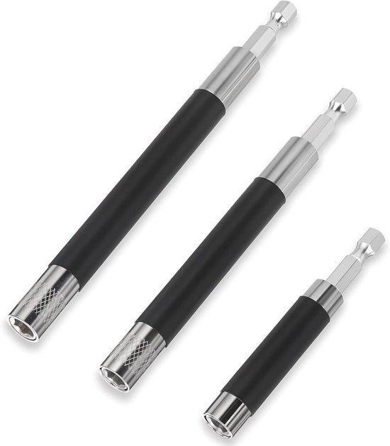 5 stuks magnetische bithouders, 1/4 inch zeskantschacht, inclusief 50