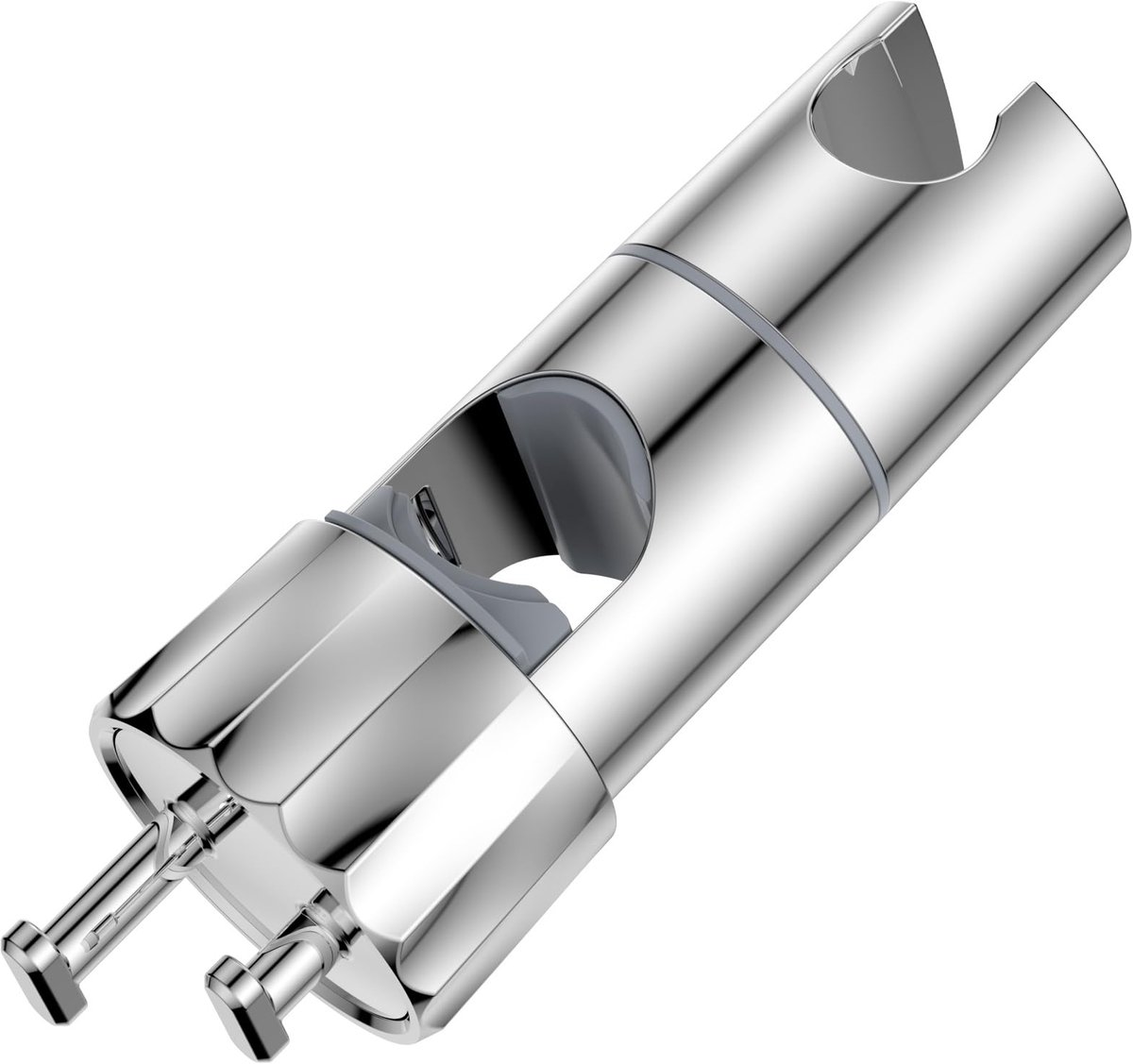 Ibenzoa® Universele douchekop, handdouchehouder, zonder boren, verstelbare douchehouder, 360 graden draaibaar, voor glijstang, 16-28 mm buitendiameter (ABS+verchroomde douchestang