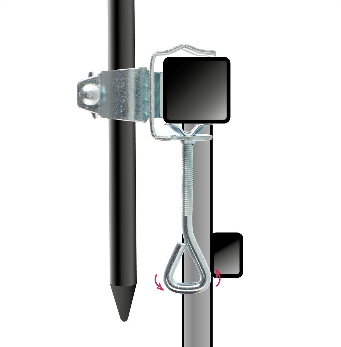 Ibenzoa® Parasolhouder voor Balkon en Tuin - Metaal, Wit