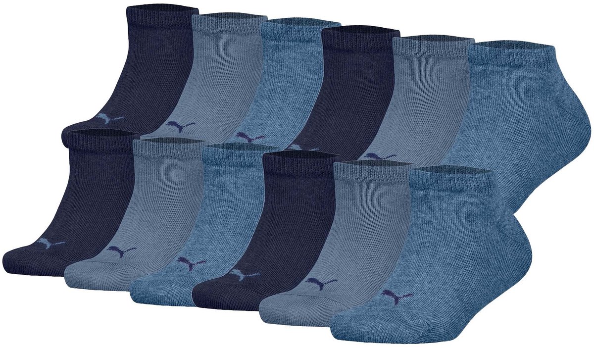 Puma Sokken Plain Sneaker 12P Verpakking van 12 Blauw