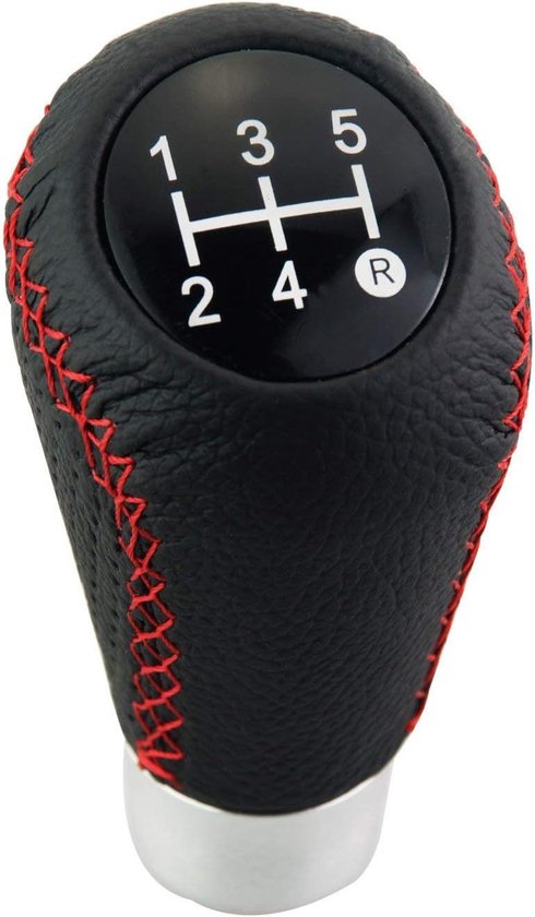 Foto: Universele handmatige pookknop 5 speed versnellingsbak comfortabele grip eenvoudige installatie rode design geschikt voor alle auto s