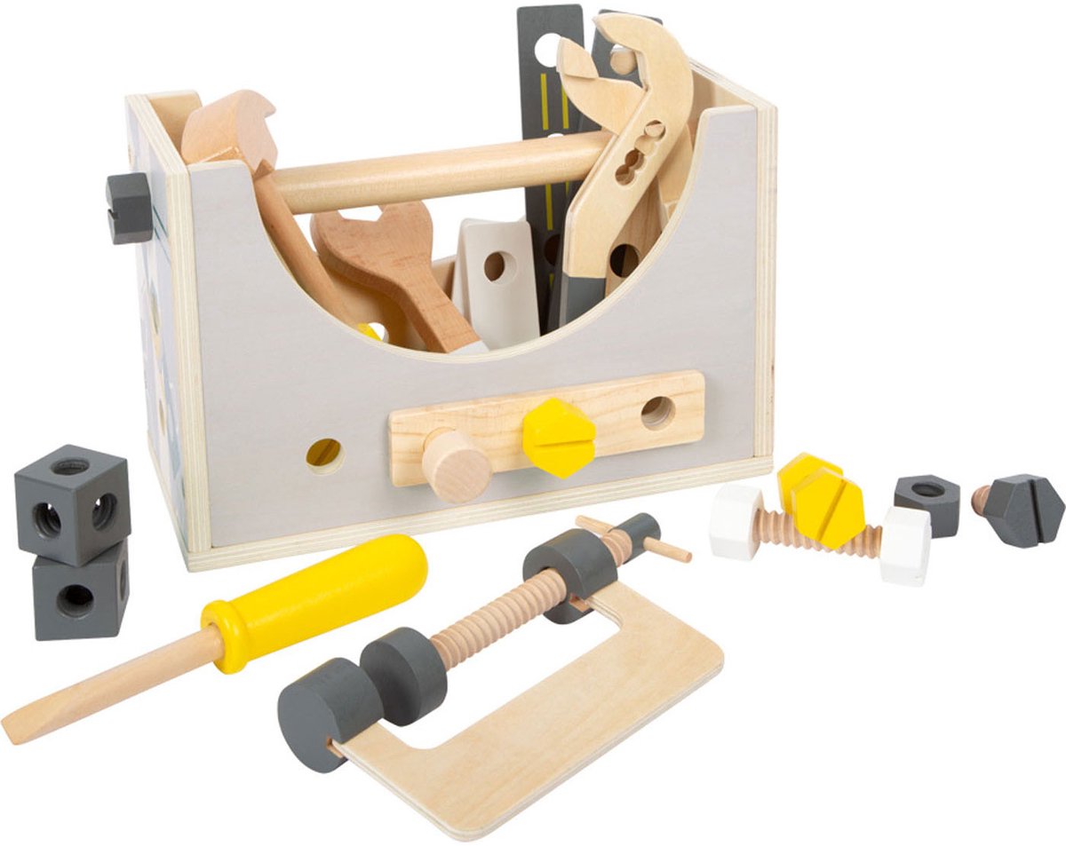 Bol.com Small Foot - Houten Gereedschapskist 2in1, 28dlg. aanbieding