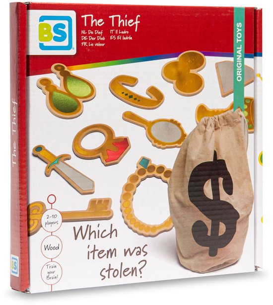BS Toys The Thief Spel - De Dief - Buiten en Binnenspeelgoed - Educatief Speelgoed - Kinderspel - 2-10 Spelers - Speelgoed Van Het Jaar - Cadeau kind - Memory spel - Memory spelletjes - Houten speelgoed - Gezelschapspellen kinderen