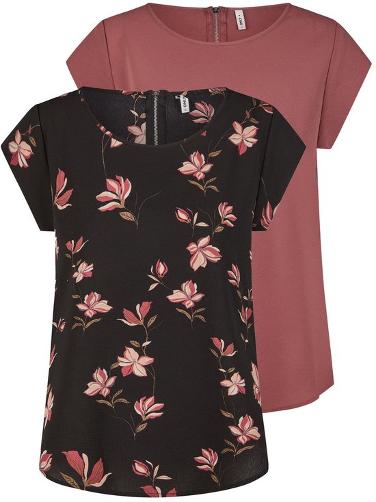 Only T-Shirt Femme ONLVIC bequem Multicolore 40