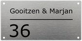 RVS naambordje voordeur 30x15cm RVSL9