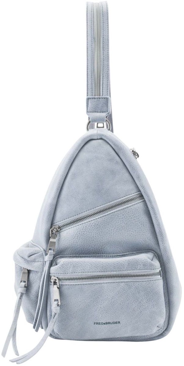 FREDsBRUDER Leren Rugzak My Old Friend Backpack Sky Blue Lichtblauw