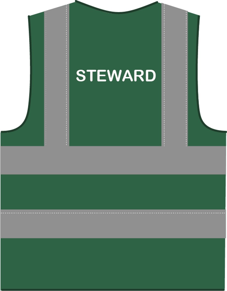 Steward hesje RWS donkergroen
