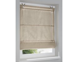 Vouwgordijn - geschikt voor raambekleding - 1 stuk - natuur - 80x210 cm