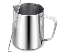 Roestvrijstalen Melkopschuimer Kan - 600ml voor Koffie en Cappuccino, Vaatwasmachinebestendig