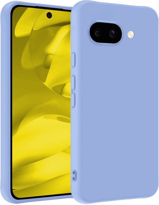 Hoesje - Geschikt voor Google Pixel 9a - Sterk & Shockproof - Hoes Cover - Siliconen Case - Telefoonhoesjes - Lichtblauw
