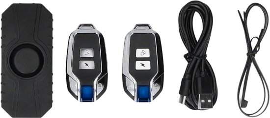 Mengshen Draadloos Trilalarm, Inbraakalarm Voor Fiets/motor/auto/voertuigen/deur/ramen, 110 DB Super Luid Afstandsbediening Inbegrepen