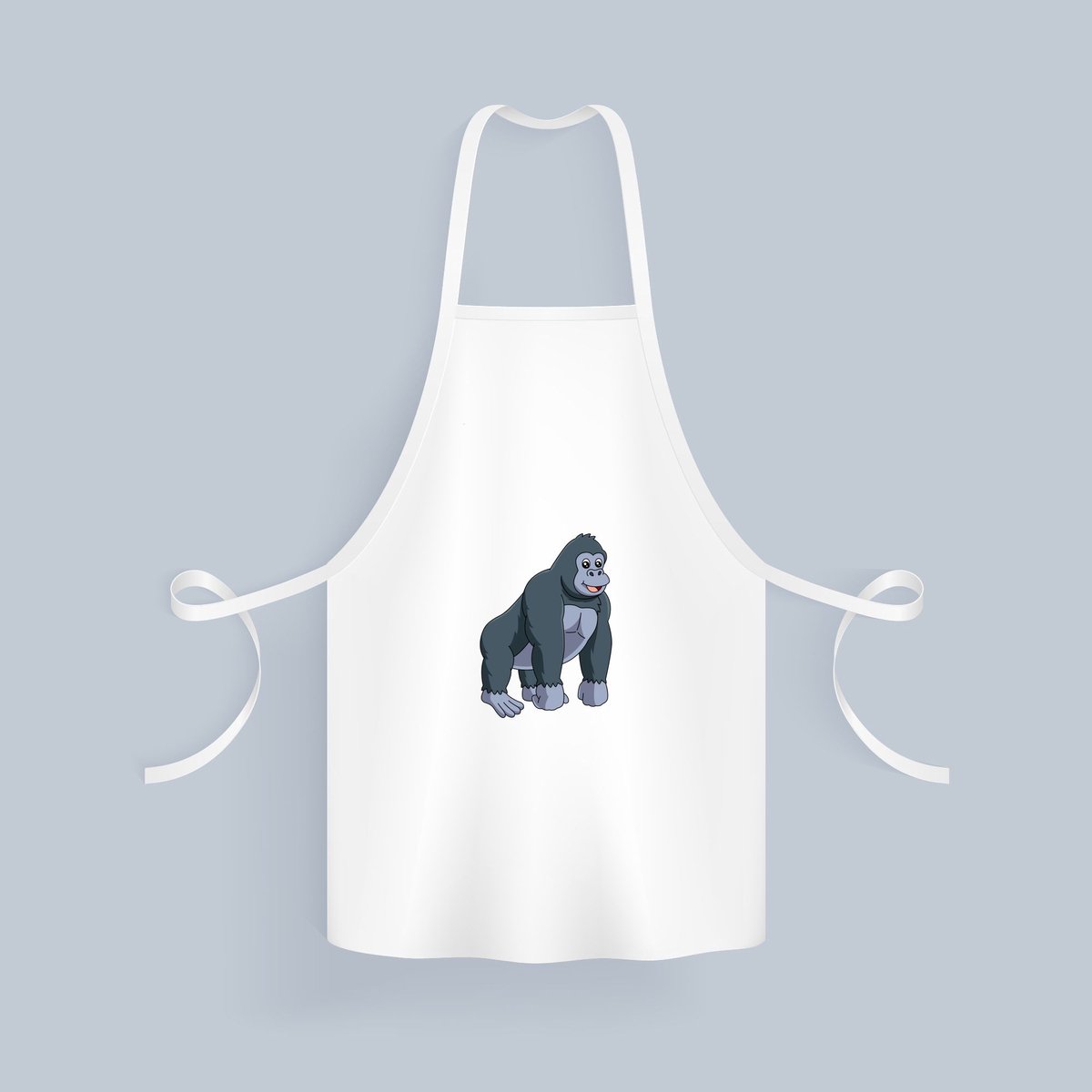 Akyol - gorilla Keukenschort - Aap - dieren liefhebbers - dieren - dierendag - 82 bij 71 cm