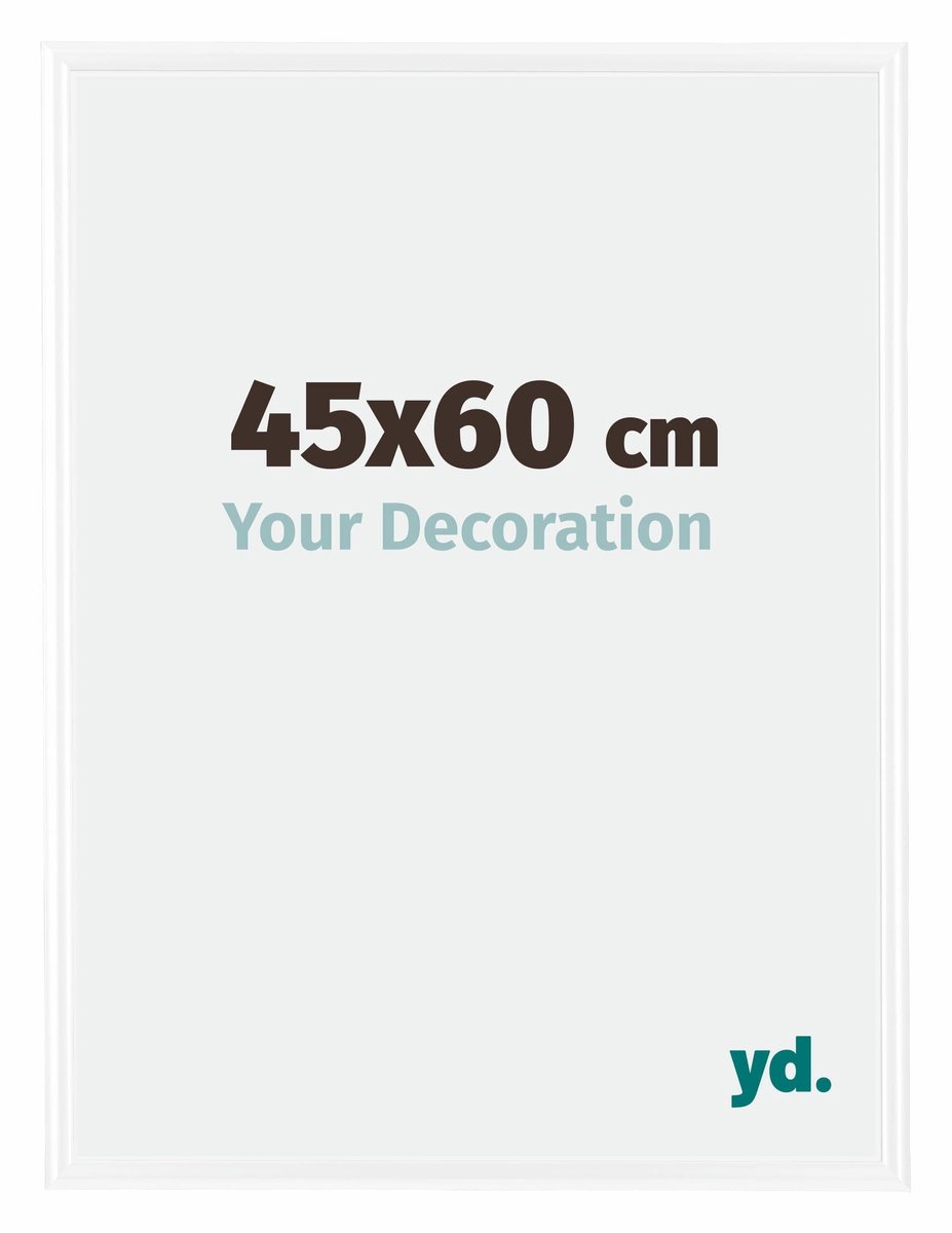 yd. Your Decoration - Fotolijst 45x60 cm - Kunststof - Wit Hoogglans - Bordeaux