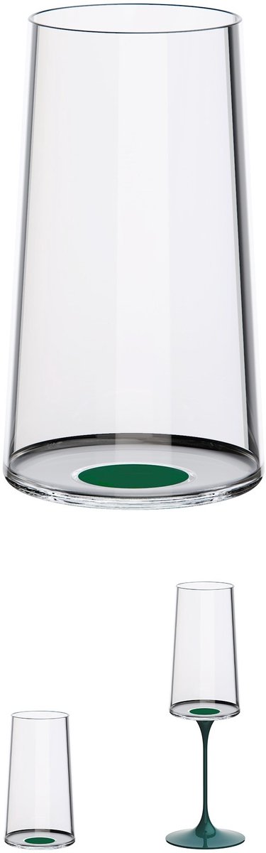 Trebonn SplitGlass - Tumbler / Wittewijnglas - 280ml - Set van 2 - Groen