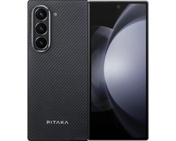 Pitaka MagEZ Hoesje 5 Samsung Galaxy Z Fold 6 – Geweven van Aramide Fiber – Krachtige Ingebouwde Magneet voor MagSafe – Weerstand tegen Krassen en Corrosie - Zwart