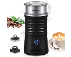 Elektrische Melkopschuimer 240 ml - One Touch 4-in-1 - Stille Temperatuurregeling voor Latte Art - Eenvoudige Reiniging - Zwart