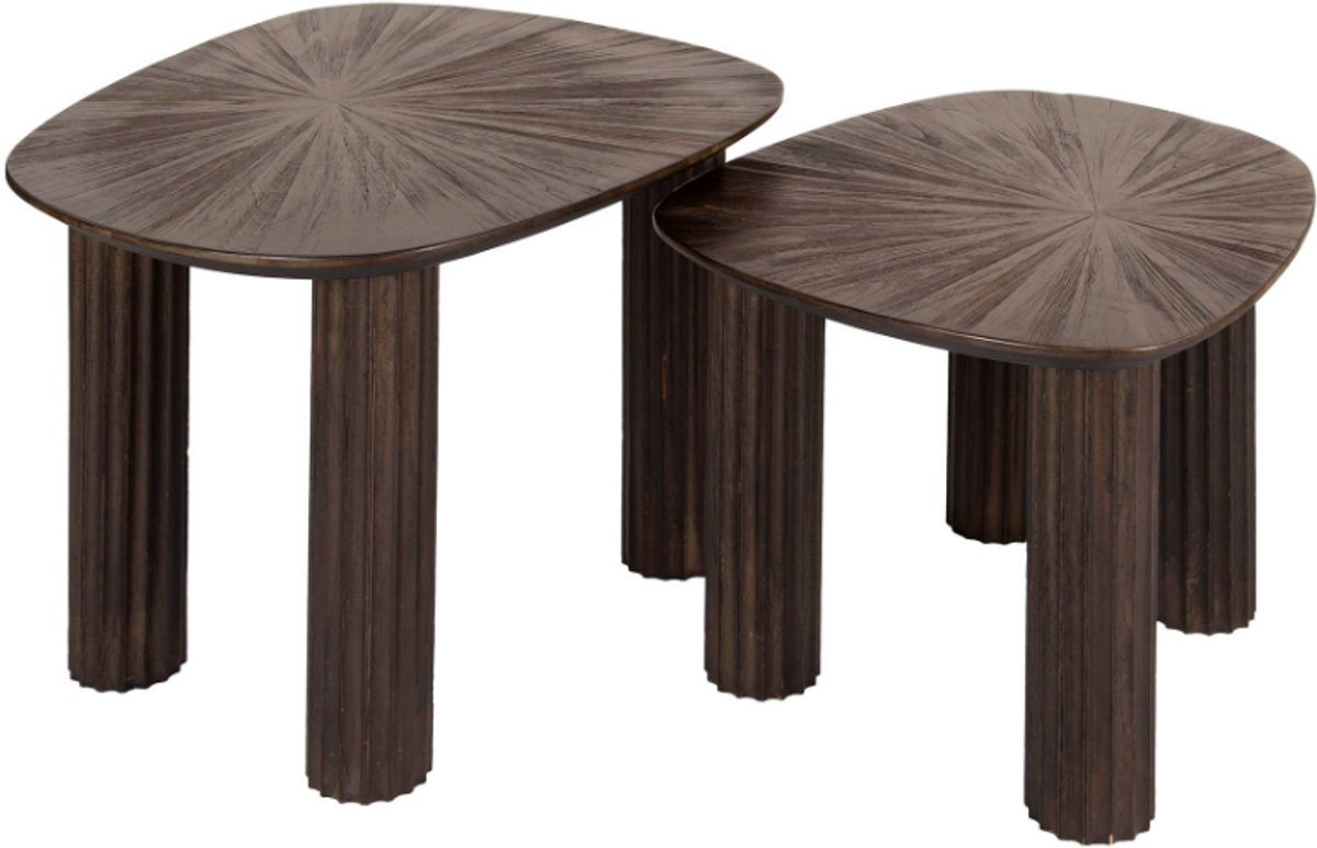 AnLi Style Salontafel set/2 vierhoekig Maya teak Bruin