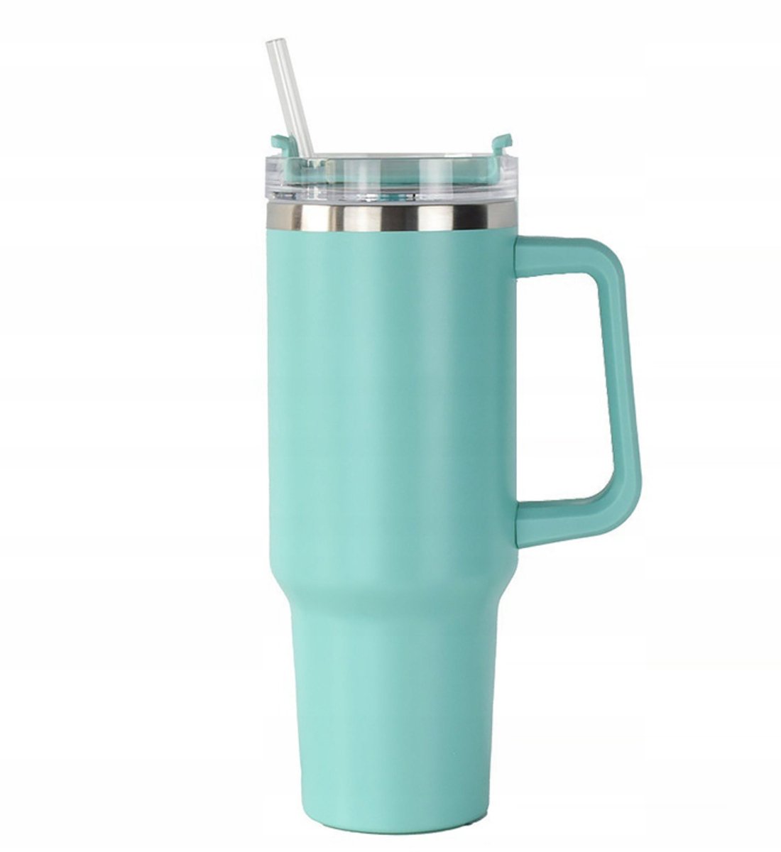 MagiCook Style USA – Thermosbeker 1200 ml – RVS Dubbelwandig – Met Rietje – XXL Inhoud – Turquoise