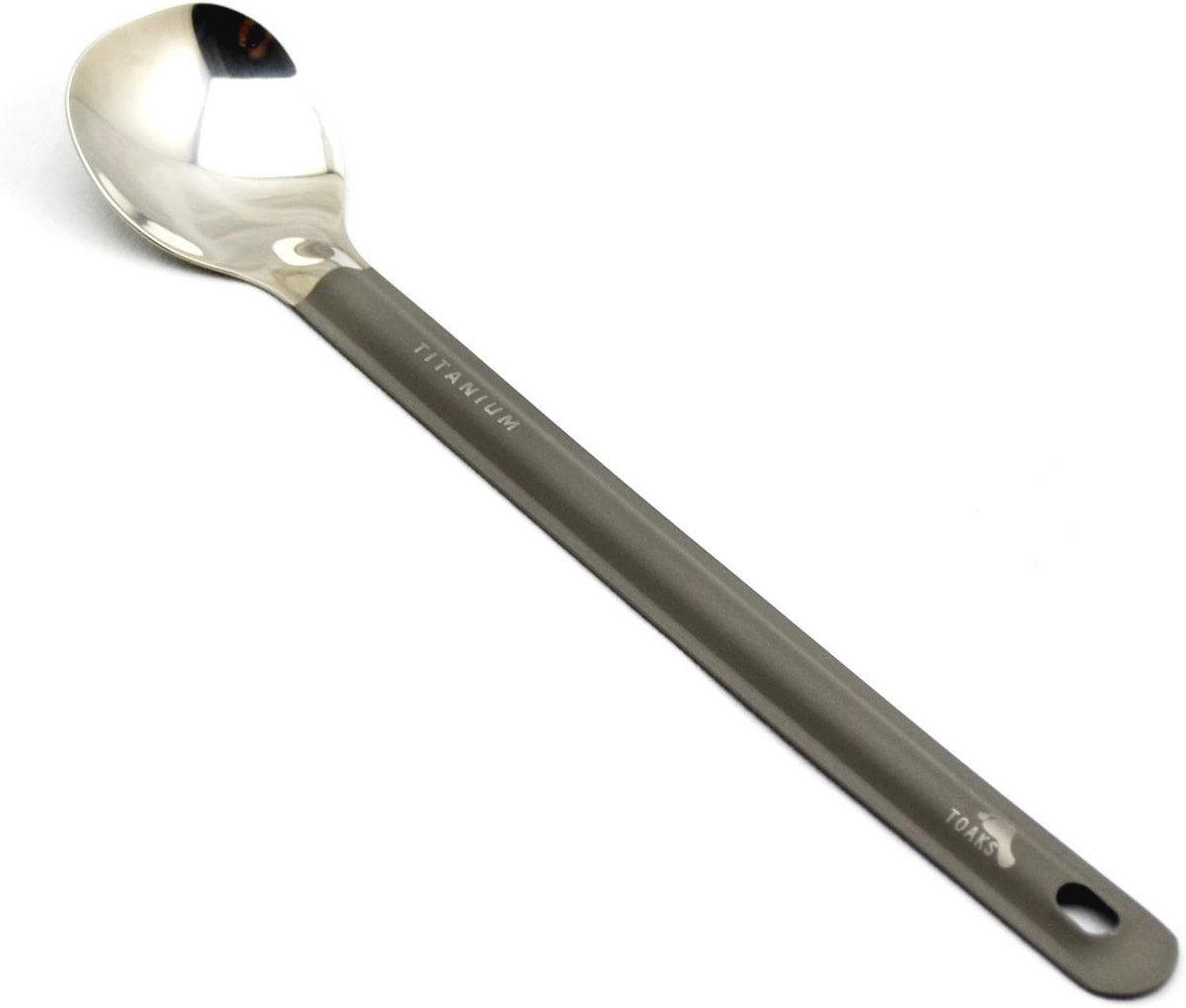 Ultralight Titanium Vork en Lepel met Lange Steel voor Buitenactiviteiten