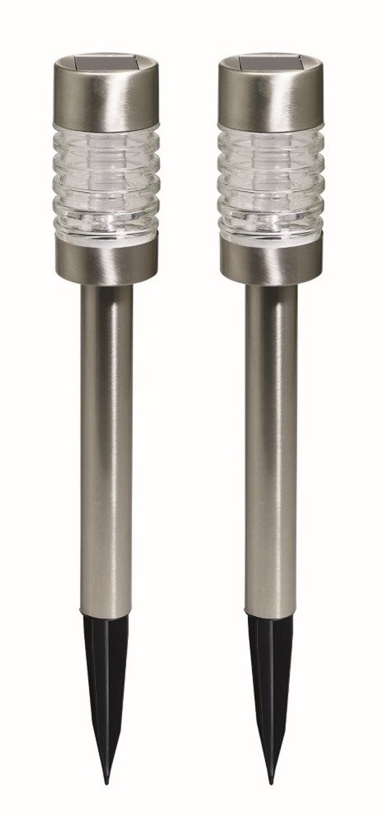 Luxform Tuinlamp 2-pack Torino 7,5 X 58 Cm Rvs Zilver